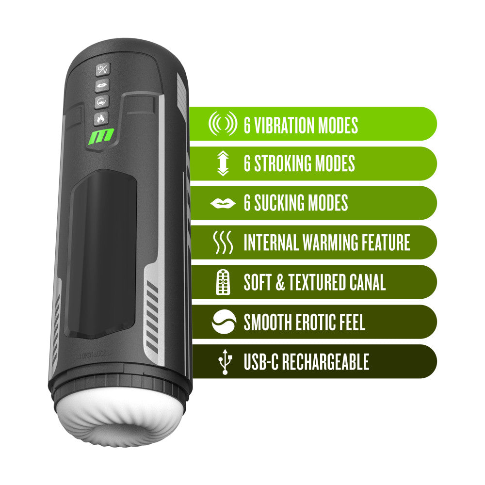 M For Men - Master Blaster - USB Rechargeable Vibrating & Sucking Auto Stroker — view 8
