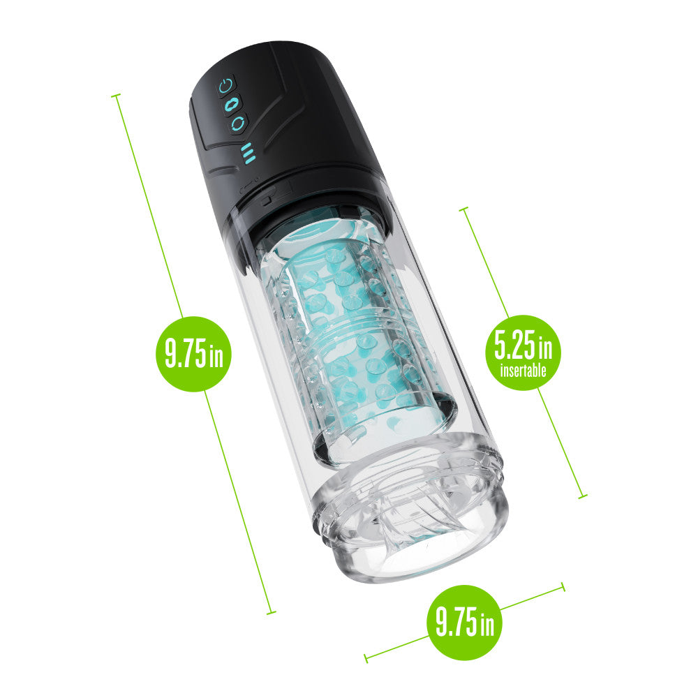 M For Men - Whirlwind Pro - Clear USB Rechargeable Rotating & Sucking Auto Stroker — view 9