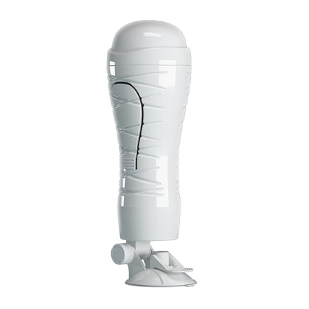 CRAZY BULL FLORA Vibrating Stroker - Flesh Vibrating Squeezeable Vagina Stroker with Suction Base