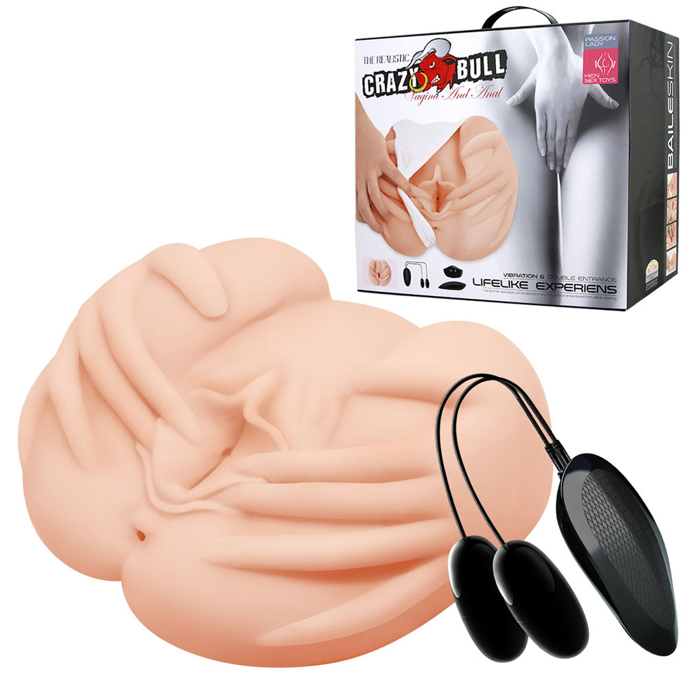 CRAZY BULL Vibrating Spread Torso - Flesh Vibrating Spread Torso Masturbator buy online Australia