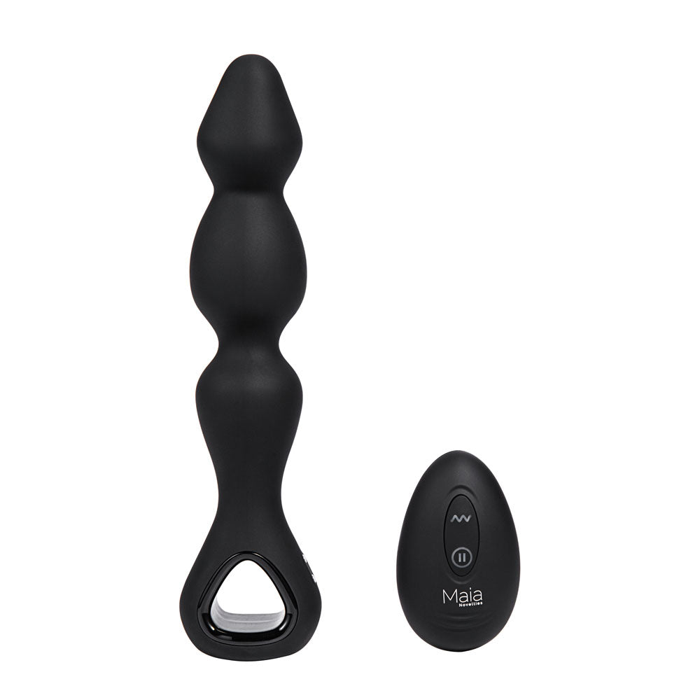 Maia HUDSON - Black 19 cm Anal Vibrator with Wireless Remote