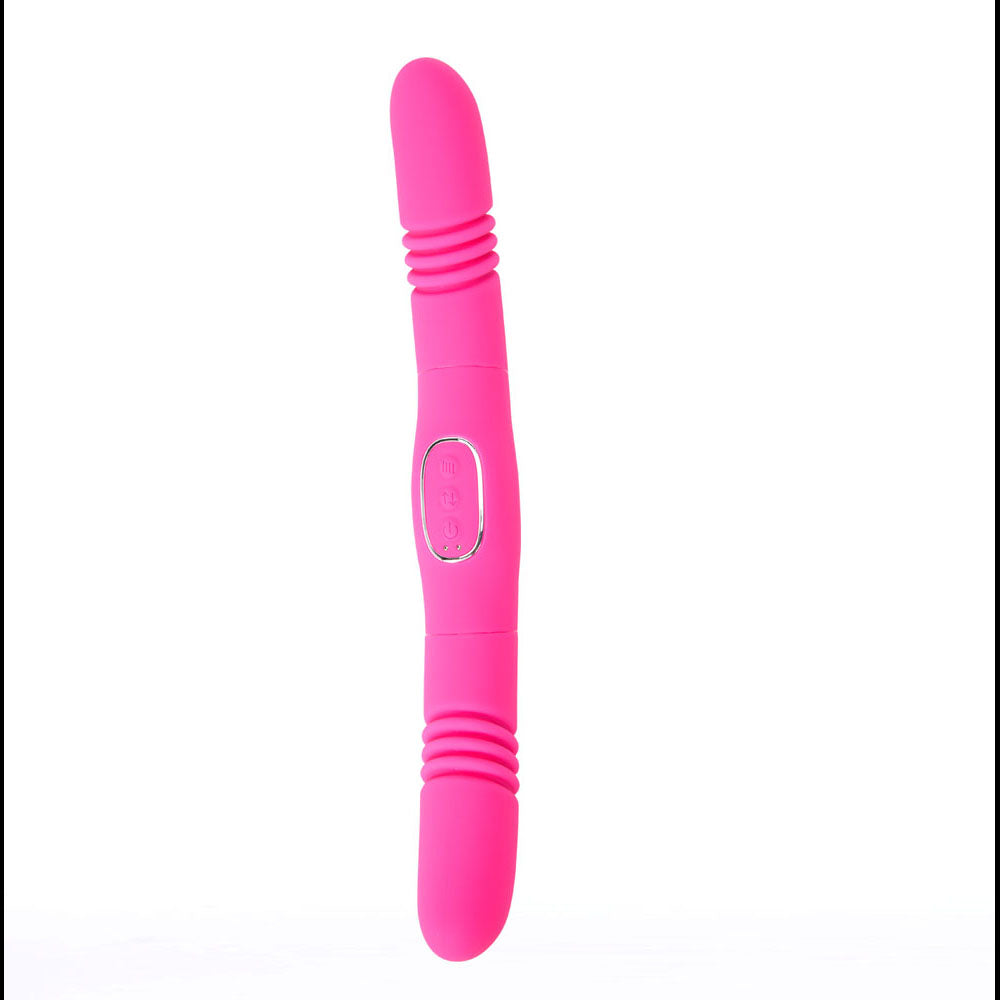 Maia ZENA - Pink - Pink 35.5 cm Dual Thrusting Double Ended Vibrator