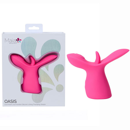 Maia OASIS - Pink - Pink Dual Motor Licking & Thumping Stimulator buy online Australia