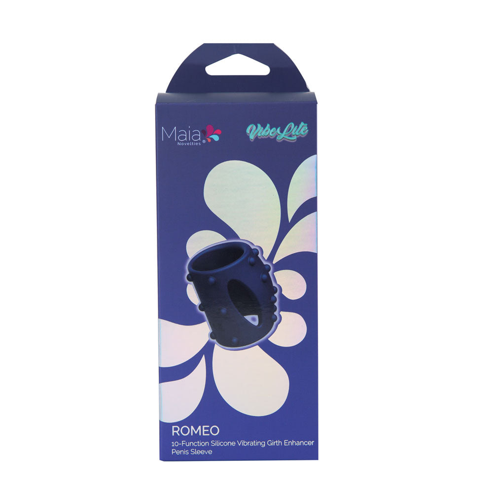 Maia ROMEO - Blue - Blue USB Rechargeable Vibrating Girth Enhancer Sleeve — image 6