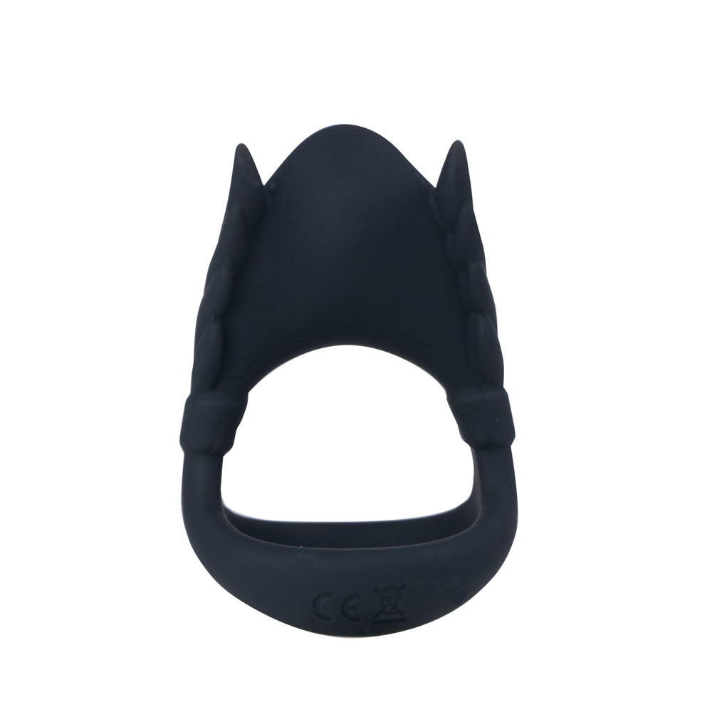 Maia ROCKY - Black - Black USB Rechargeable Vibrating Cock & Balls Ring — image 5