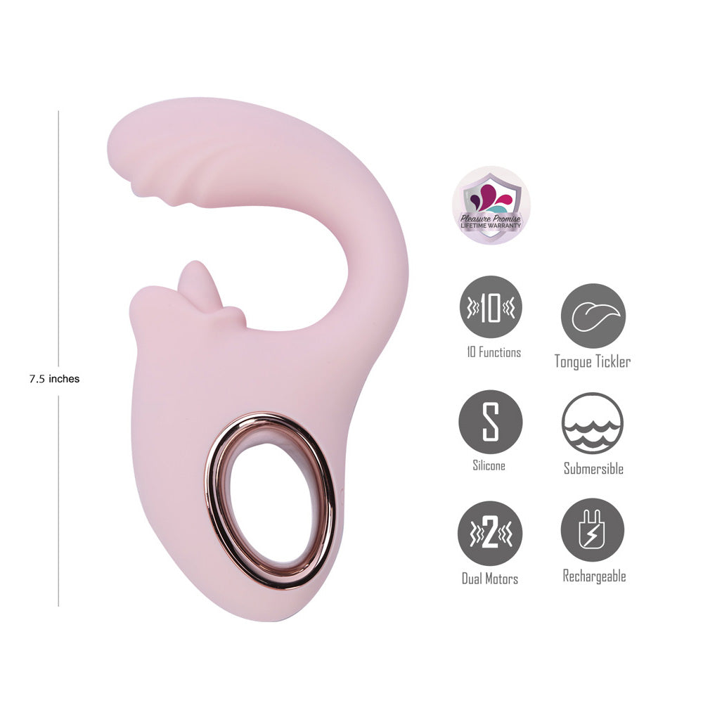 Maia JAYLEE - Pink - Pink Dual Motor Vibrator
