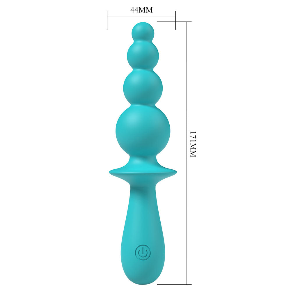 Party Up EVAJANE - Teal - Teal 17.1 cm Beaded Vibrator