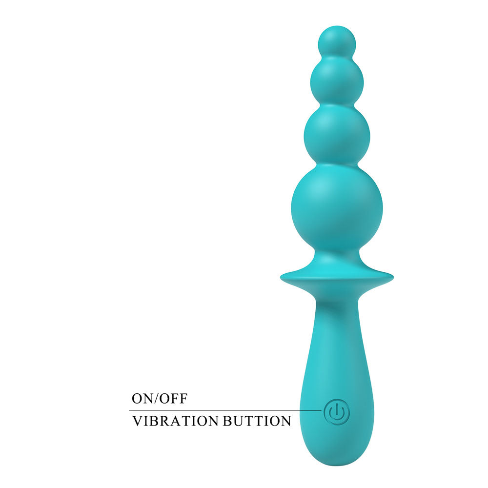 Party Up EVAJANE - Teal - Teal 17.1 cm USB Rechargeable Beaded Vibrator — view 6