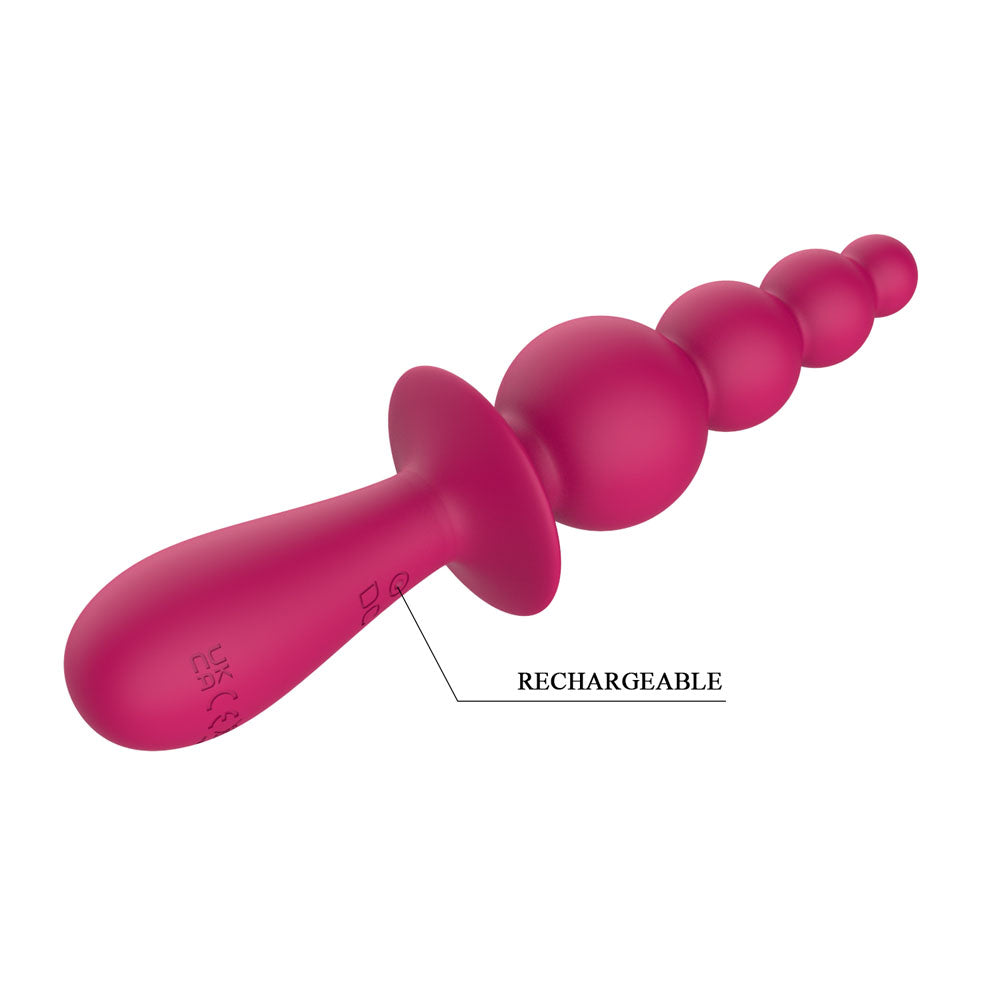 Party Up EVAJANE - Pink - Pink 17.1 cm USB Rechargeable Beaded Vibrator — view 7