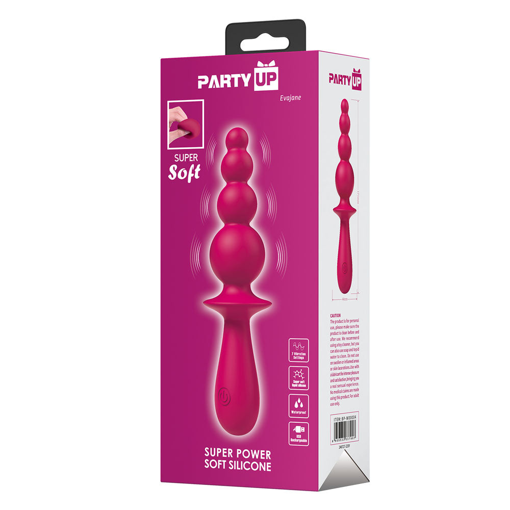 Party Up EVAJANE - Pink - Pink 17.1 cm USB Rechargeable Beaded Vibrator — view 8