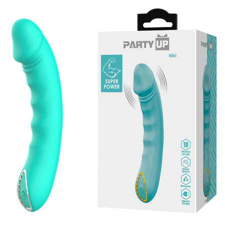 Party Up NIKI - Teal - Teal 15.4 cm Vibrator buy online Australia