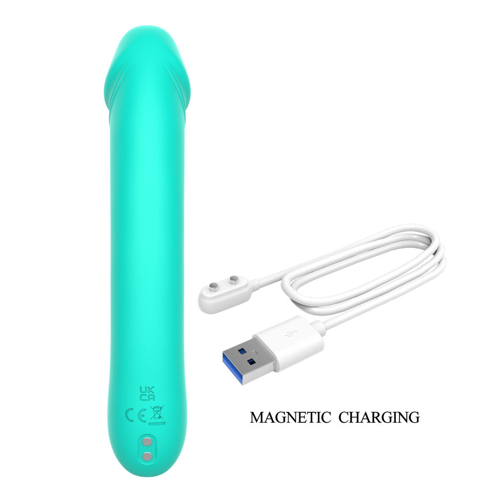 Party Up NIKI - Teal - Teal 15.4 cm USB Rechargeable Vibrator — view 7