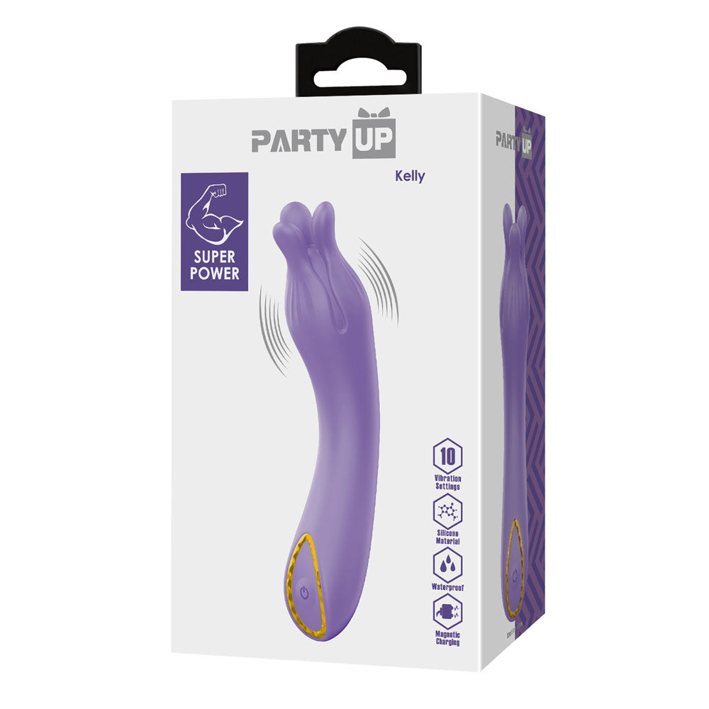 Party Up KELLY - Purple - Purple 13.7 cm USB Rechargeable Vibrator — view 8