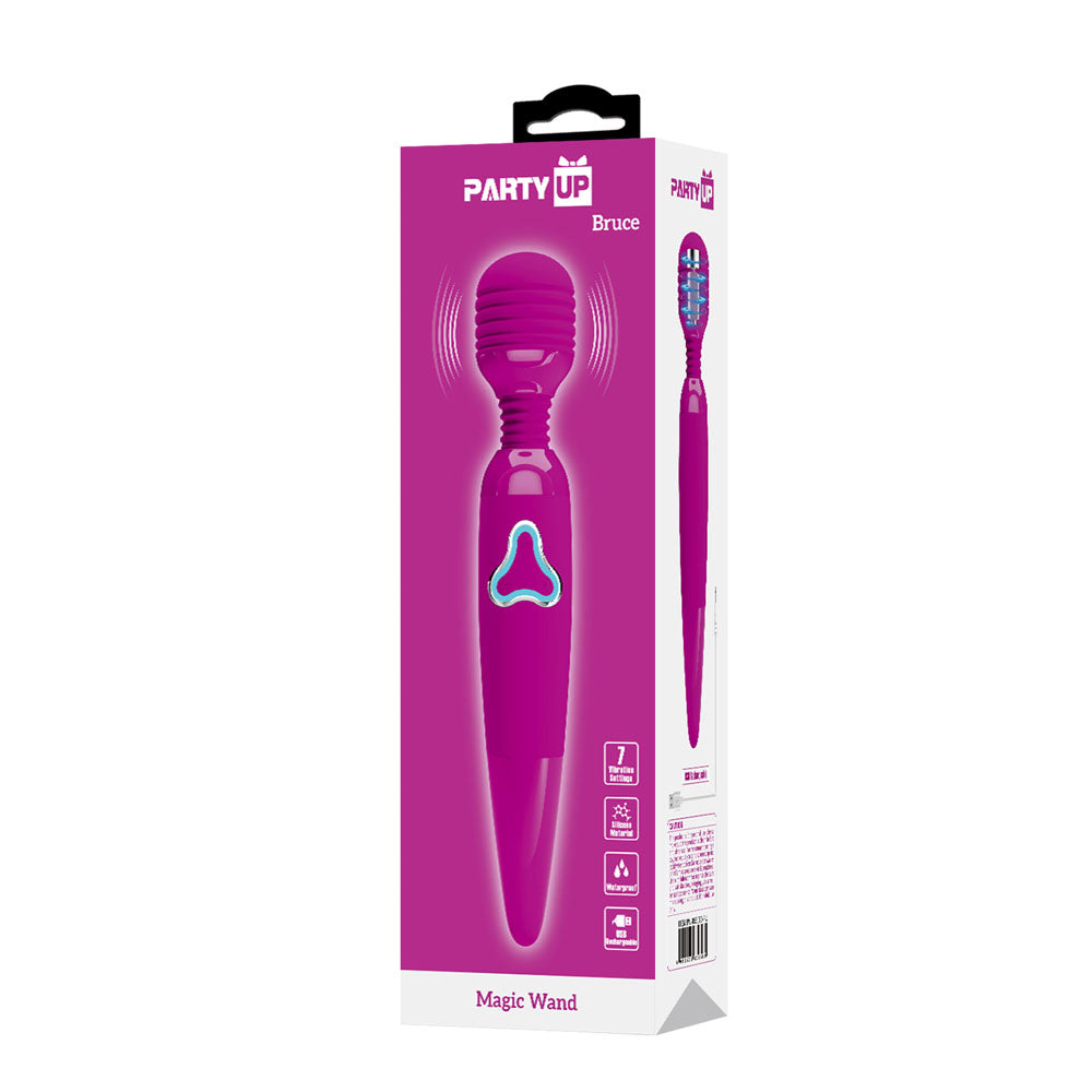 Party Up BRUCE Wand - Pink - Pink 25 cm USB Rechargeable Massage Wand — view 8
