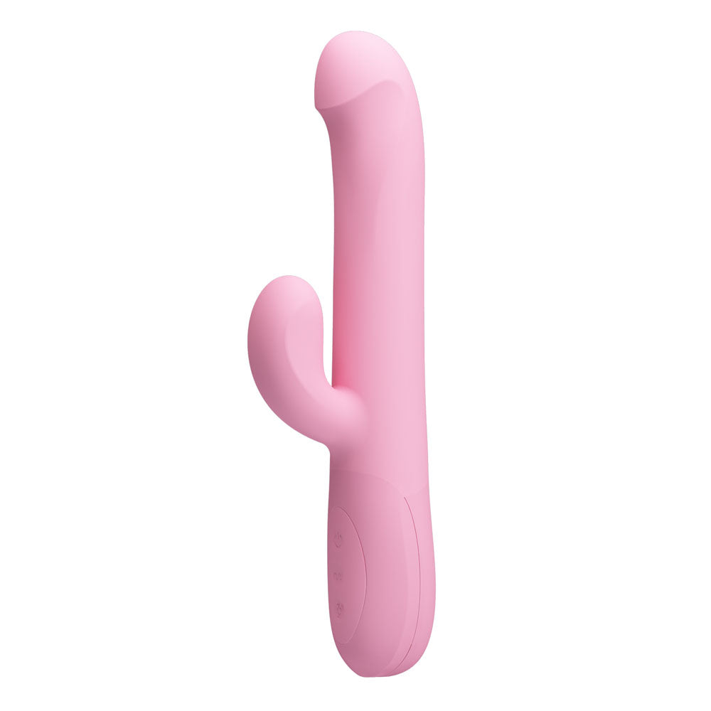 Party Up DEAN Wavy Rotation Vibe - Pink - Pink 23.8 cm Rotating Rabbit Vibrator