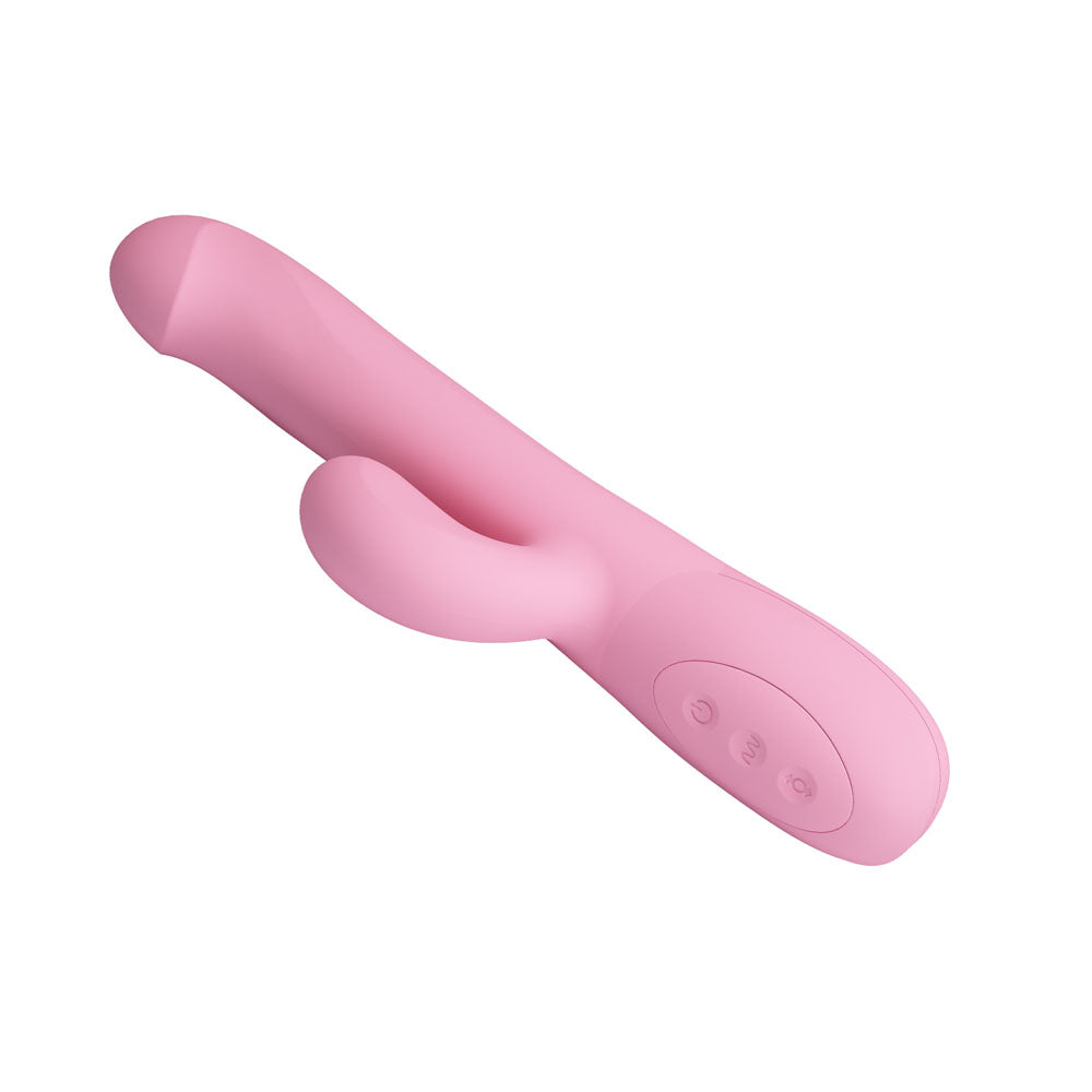Party Up DEAN Wavy Rotation Vibe - Pink - Pink 23.8 cm Rotating Rabbit Vibrator
