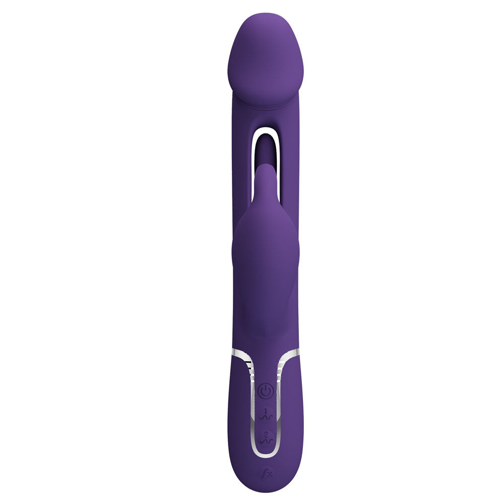 Party Up DAVID Swinging Vibe - Purple - Purple 23.2 cm Rabbit Vibrator with Flicking Arm