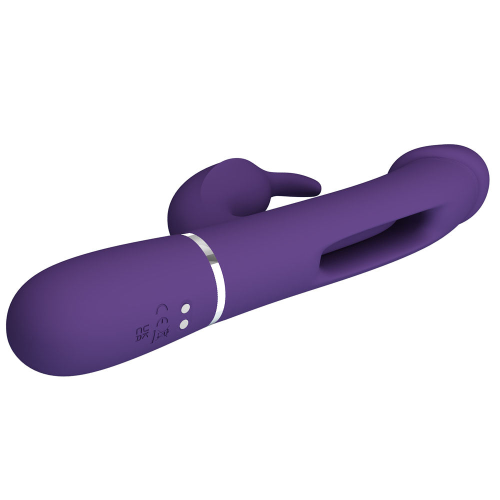 Party Up DAVID Swinging Vibe - Purple - Purple 23.2 cm Rabbit Vibrator with Flicking Arm