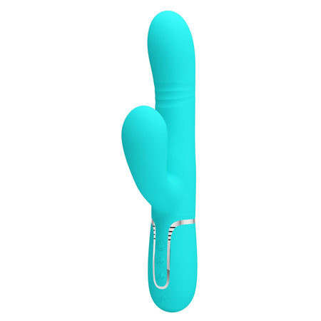 Party Up PAUL Rolling Beads Vibrator - Teal - Teal 22.6 cm Thrusting Rabbit Vibrator