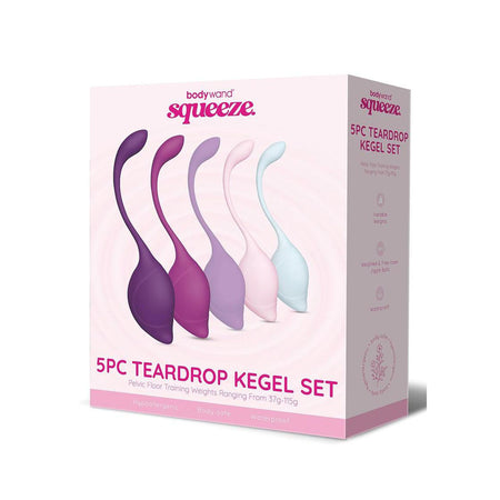 Bodywand Squeeze 5pc Teardrop Kegel Set - Weighted Kegel Set - 5 Piece Kit buy online Australia