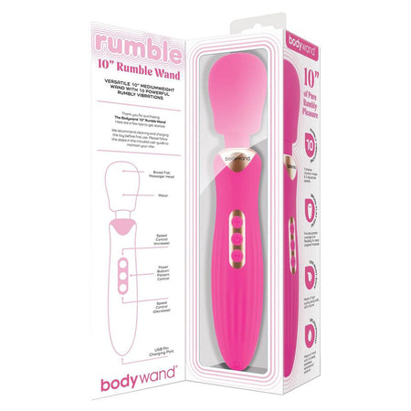 Bodywand RUMBLE WAND 10 Inch - Hot Pink 24 cm Massage Wand buy online Australia