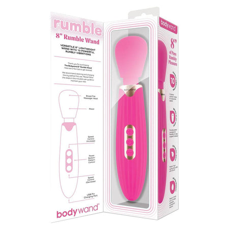 Bodywand RUMBLE WAND 8 Inch - Hot Pink 20.3 cm Massage Wand buy online Australia
