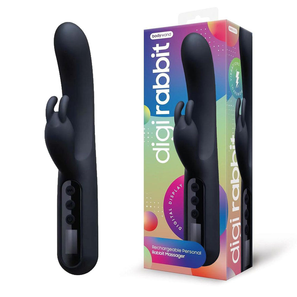 Bodywayd Digi Rabbit - Black 23 cm Rabbit Vibrator buy online Australia