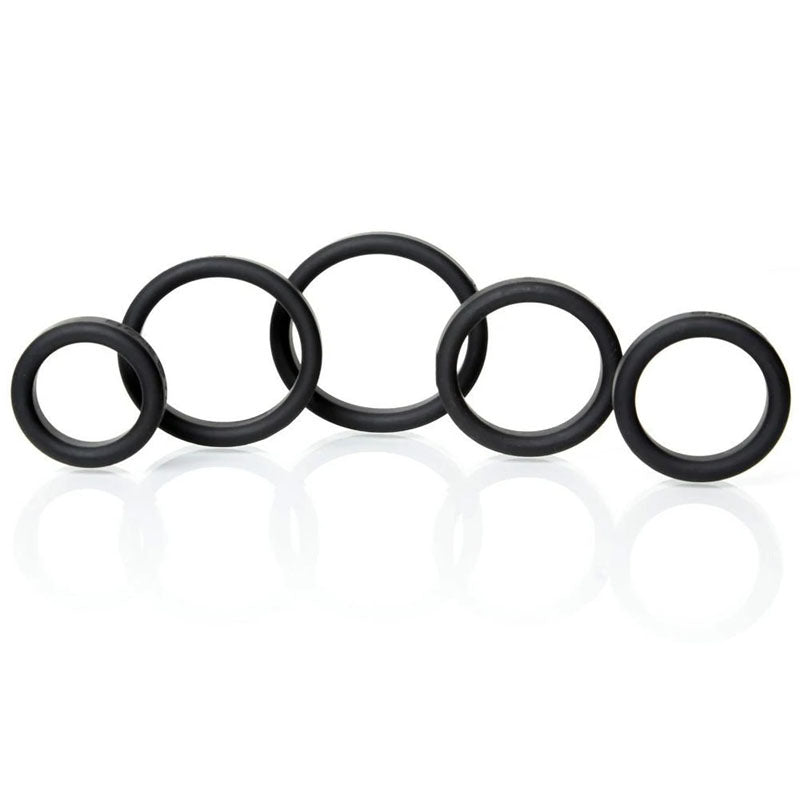 Boneyard Silicone Ring 5 Pcs Kit - Black Cock Rings - Set of 5 Sizes — image 11