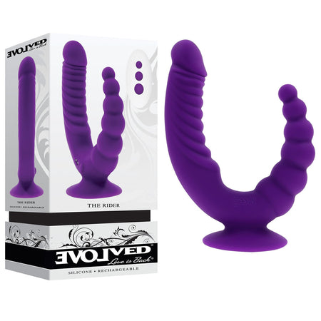 Evolved THE RIDER - Purple Double Ended Vibrator with Wireless Remote buy online Australia