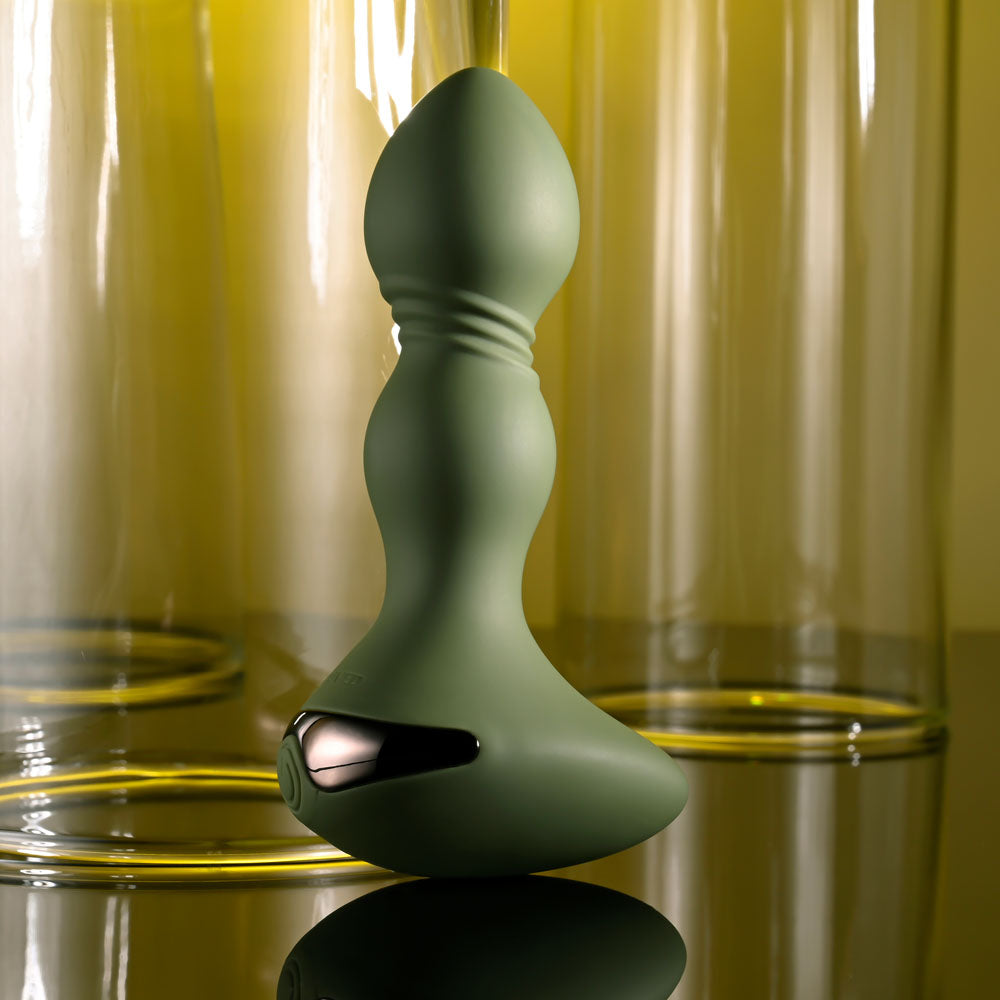 Evolved LIEUTENANT - Green 12.2 cm USB Rechargeable Vibrating Butt Plug — image 4