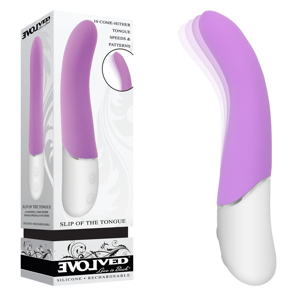 Evolved SLIP OF THE TONGUE - Purple 21.1 cm Flicking Tongue Vibrator buy online Australia