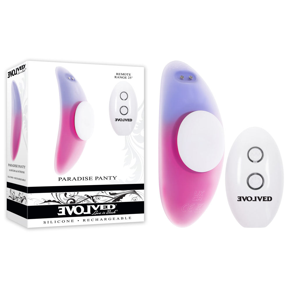 Evolved PARADISE PANTY - Pink/Purple Panty Vibrator with Remote Control buy online Australia