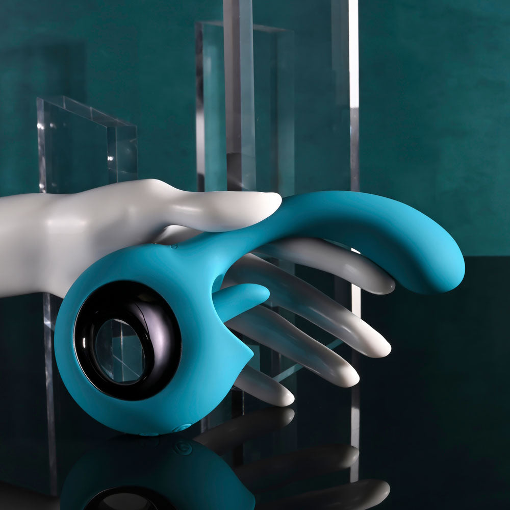 Evolved HOW MANY LICKS - Blue 17.8 cm Vibrator with Flicking Stimulator