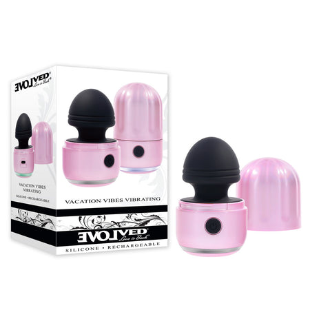 Evolved VACATION VIBES - VIBRATING - Pink/Black 8.5 cm Vibrating Stimulator buy online Australia
