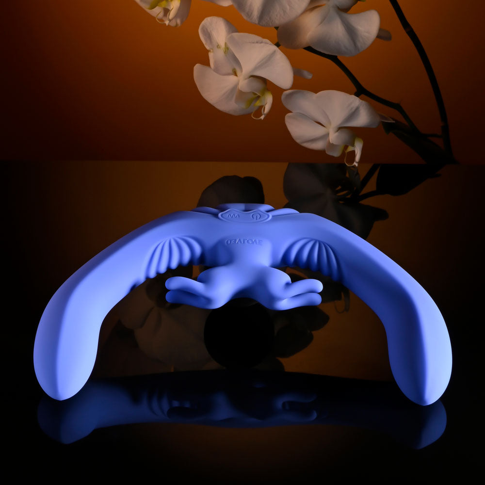 Evolved LOVEBIRDS - Purple 20.8 cm Double-Ended Rabbit Vibrator with Remote