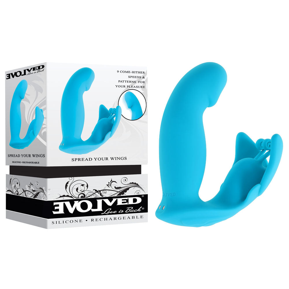 Evolved SPREAD YOUR WINGS - Blue Wearable Butterfly Vibrator buy online Australia