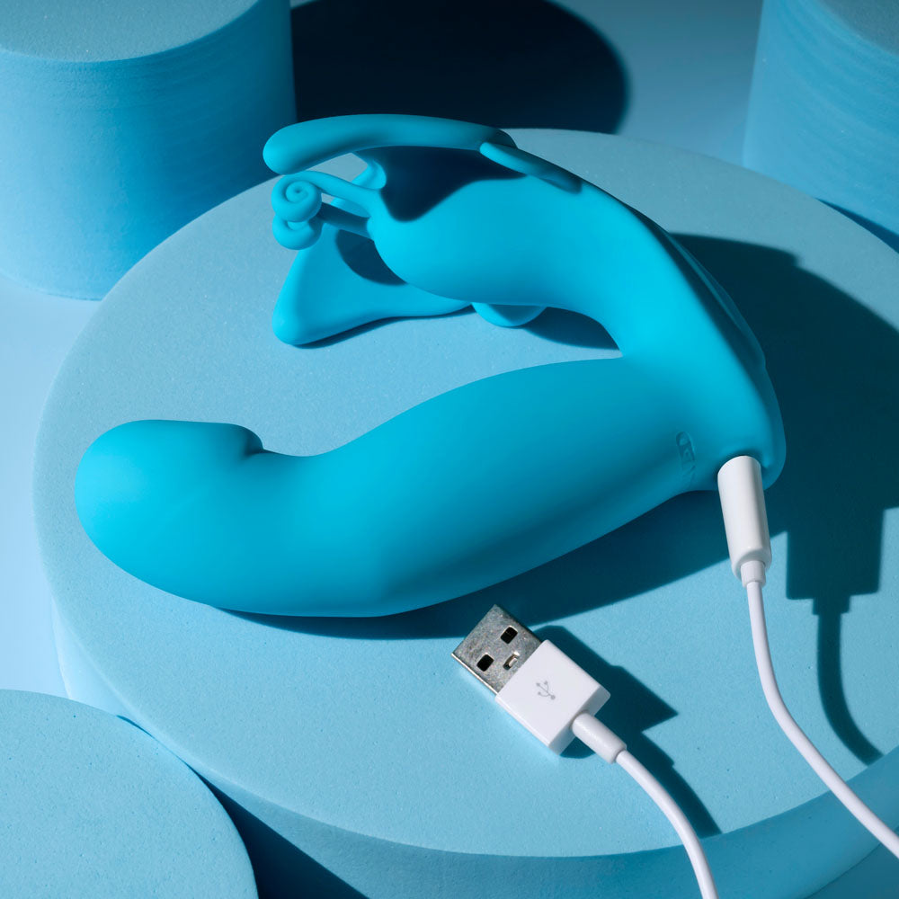 Evolved SPREAD YOUR WINGS - Blue USB Rechargeable Wearable Butterfly Vibrator — view 9