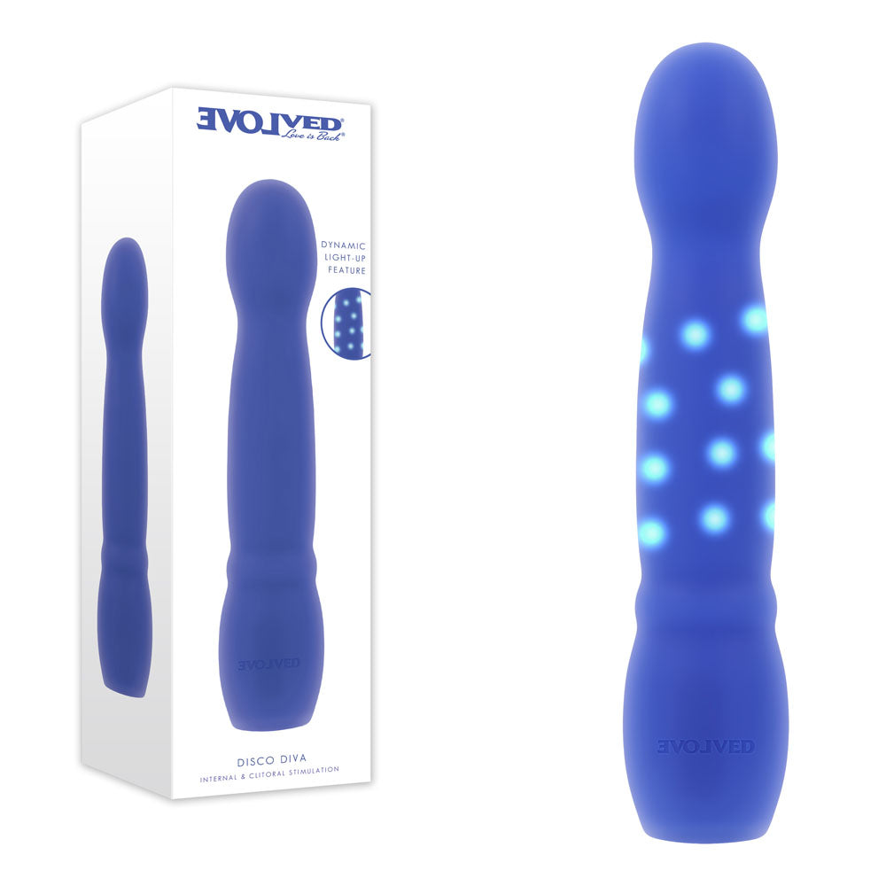 Evolved DISCO DIVA - Blue 20.9 cm Light Up Vibrator buy online Australia