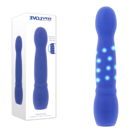 Evolved DISCO DIVA - Blue 20.9 cm Light Up Vibrator buy online Australia
