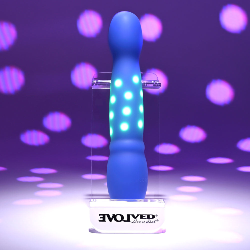 Evolved DISCO DIVA - Blue 20.9 cm USB Rechargeable Light Up Vibrator — view 6