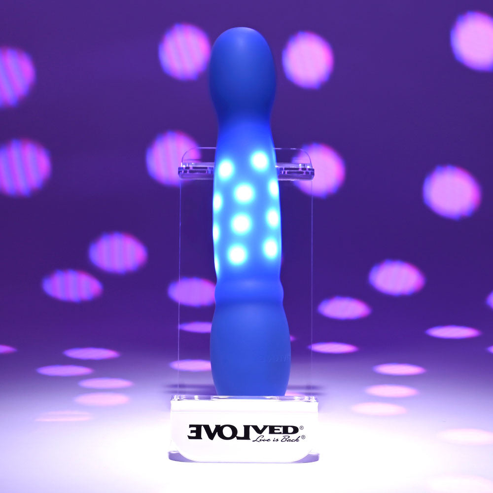 Evolved DISCO DIVA - Blue 20.9 cm USB Rechargeable Light Up Vibrator — view 7