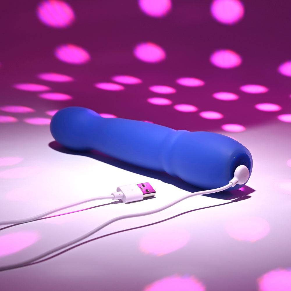 Evolved DISCO DIVA - Blue 20.9 cm USB Rechargeable Light Up Vibrator — view 9