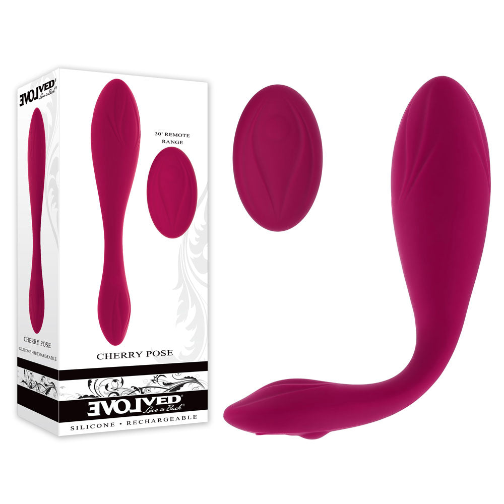 Evolved CHERRY POSE - Pink 16.1 cm Flexible & Posable Vibrator with Remote buy online Australia