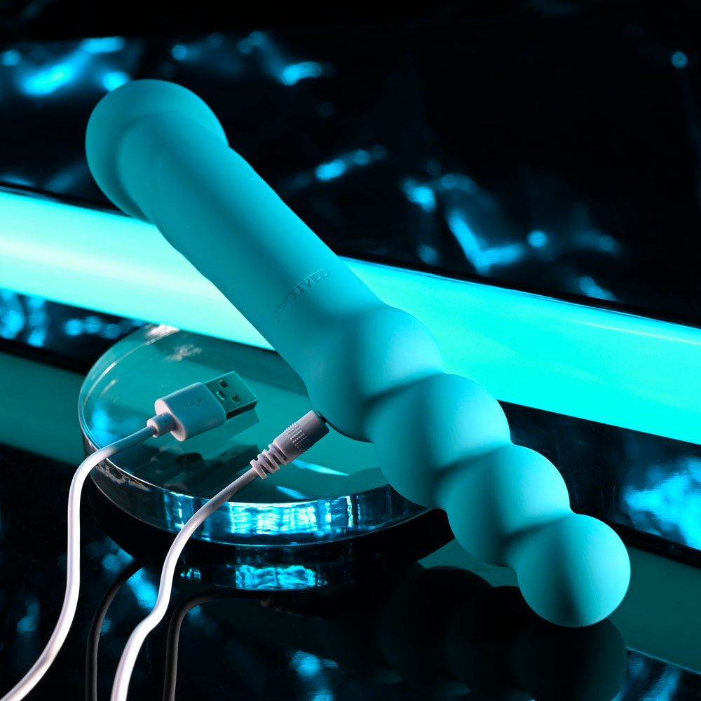 Evolved FLIP FLOP - Blue 23.1 cm USB Rechargeable Dual Ended Vibrator — view 9