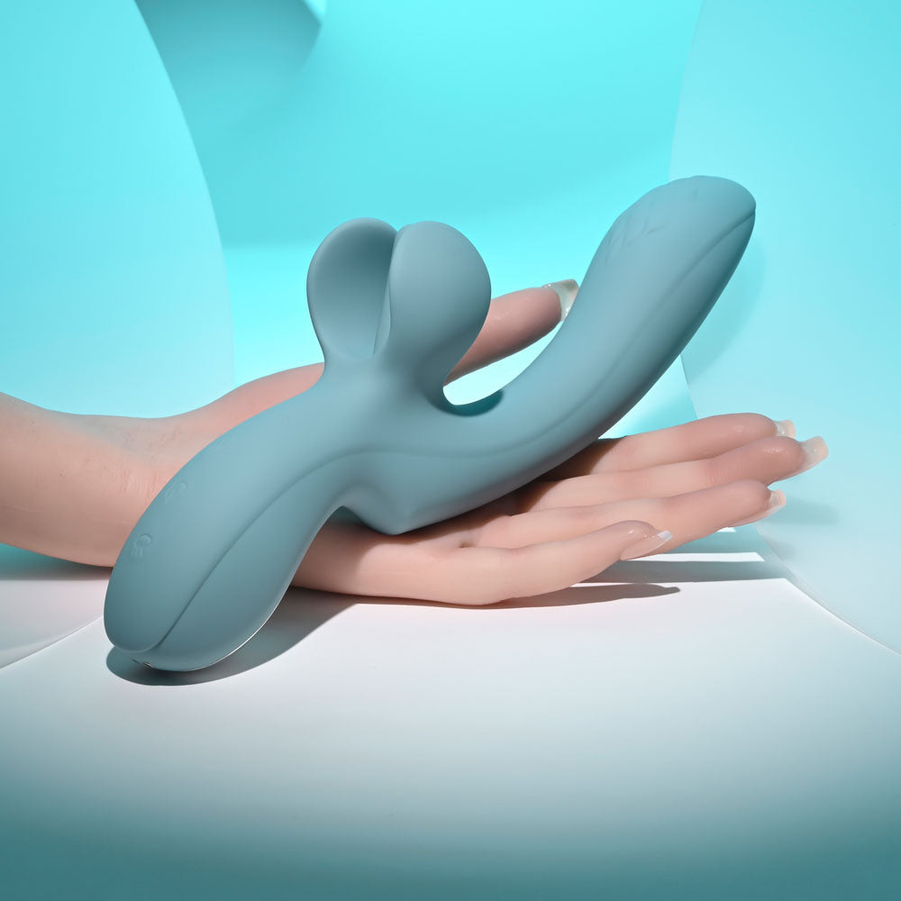 Evolved TAKE YOUR FLICK - Grey 24.1 cm Vibrator with Flicking Clitoral Stimulator