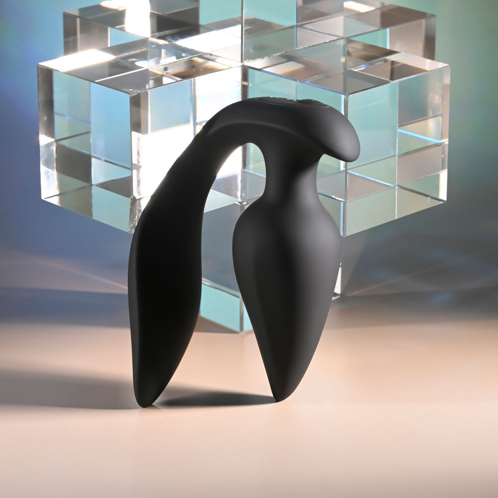 Evolved THE GENIE - Black 11.2 cm USB Rechargeable Vibrating Plug with Wireless Remote — view 6