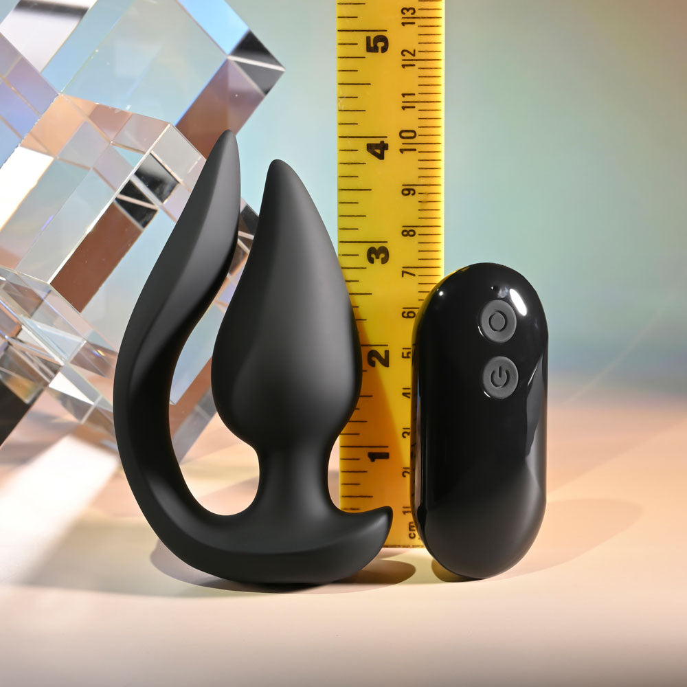 Evolved THE GENIE - Black 11.2 cm USB Rechargeable Vibrating Plug with Wireless Remote — view 8