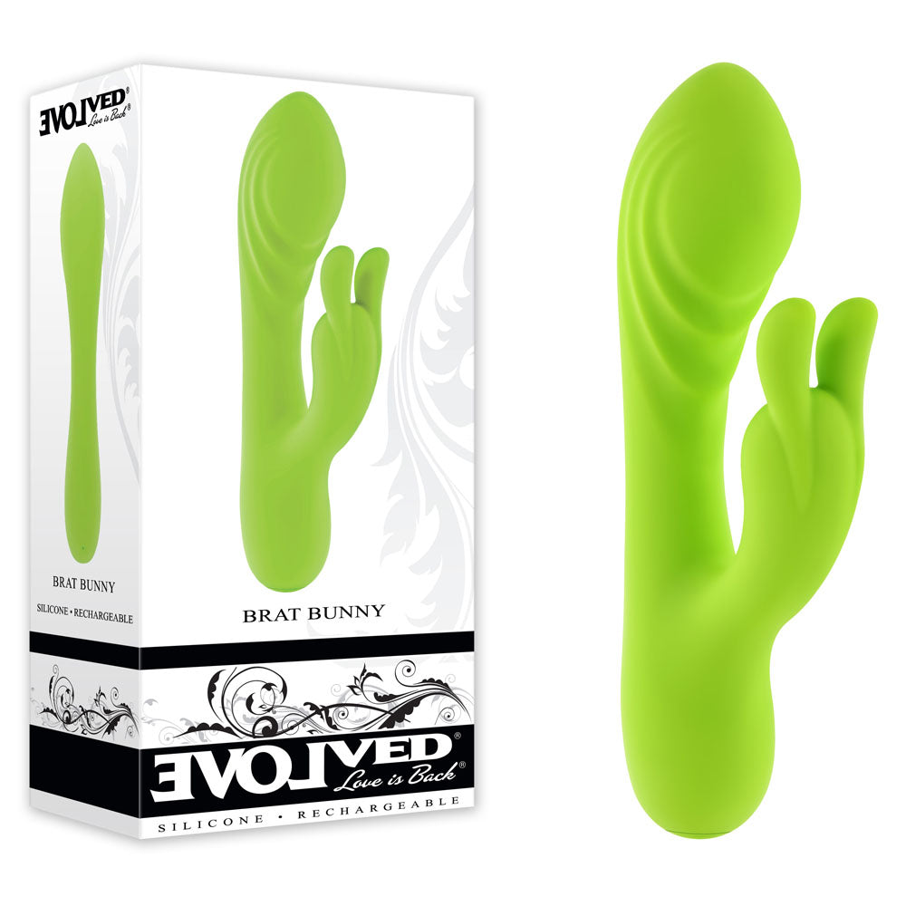 Evolved BRAT BUNNY - Green 16.2 cm Rabbit Vibrator buy online Australia