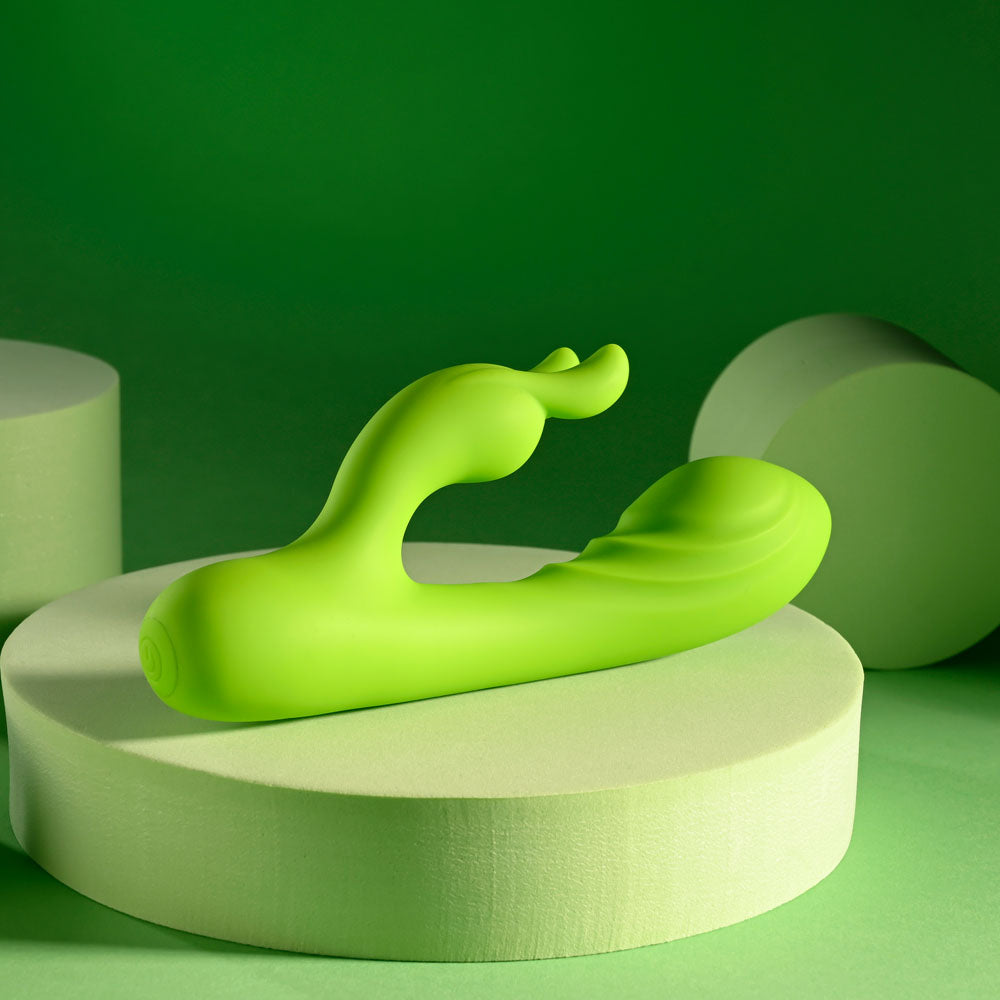 Evolved BRAT BUNNY - Green 16.2 cm USB Rechargeable Rabbit Vibrator — view 6