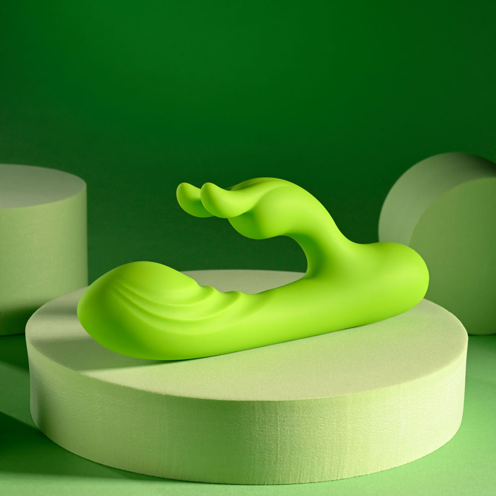 Evolved BRAT BUNNY - Green 16.2 cm USB Rechargeable Rabbit Vibrator — view 7